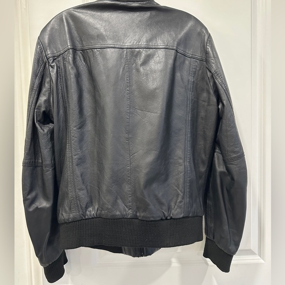 Black leather jacket for men Zara - Picture 2 of 8